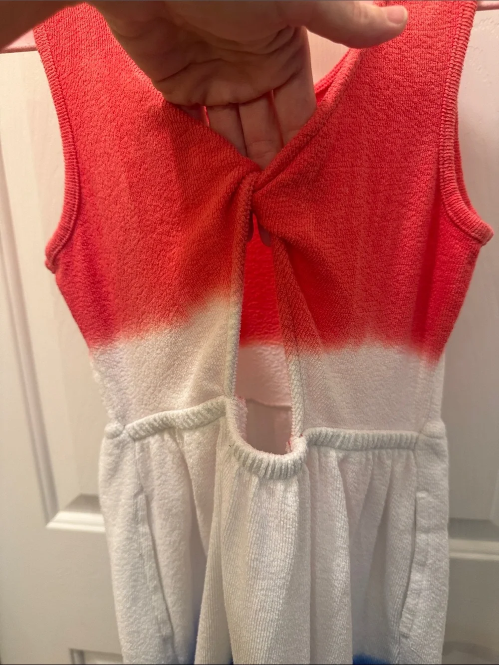 Cat & Jack Red, White and Blue Tiered Tank Dress